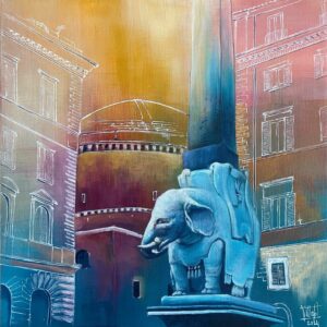 "Tra elefanti e Dei" - Acrilico su tela